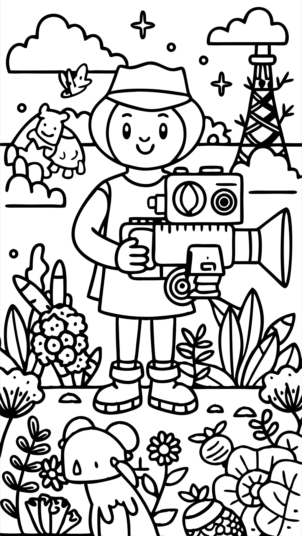 titan cameraman coloring page printable